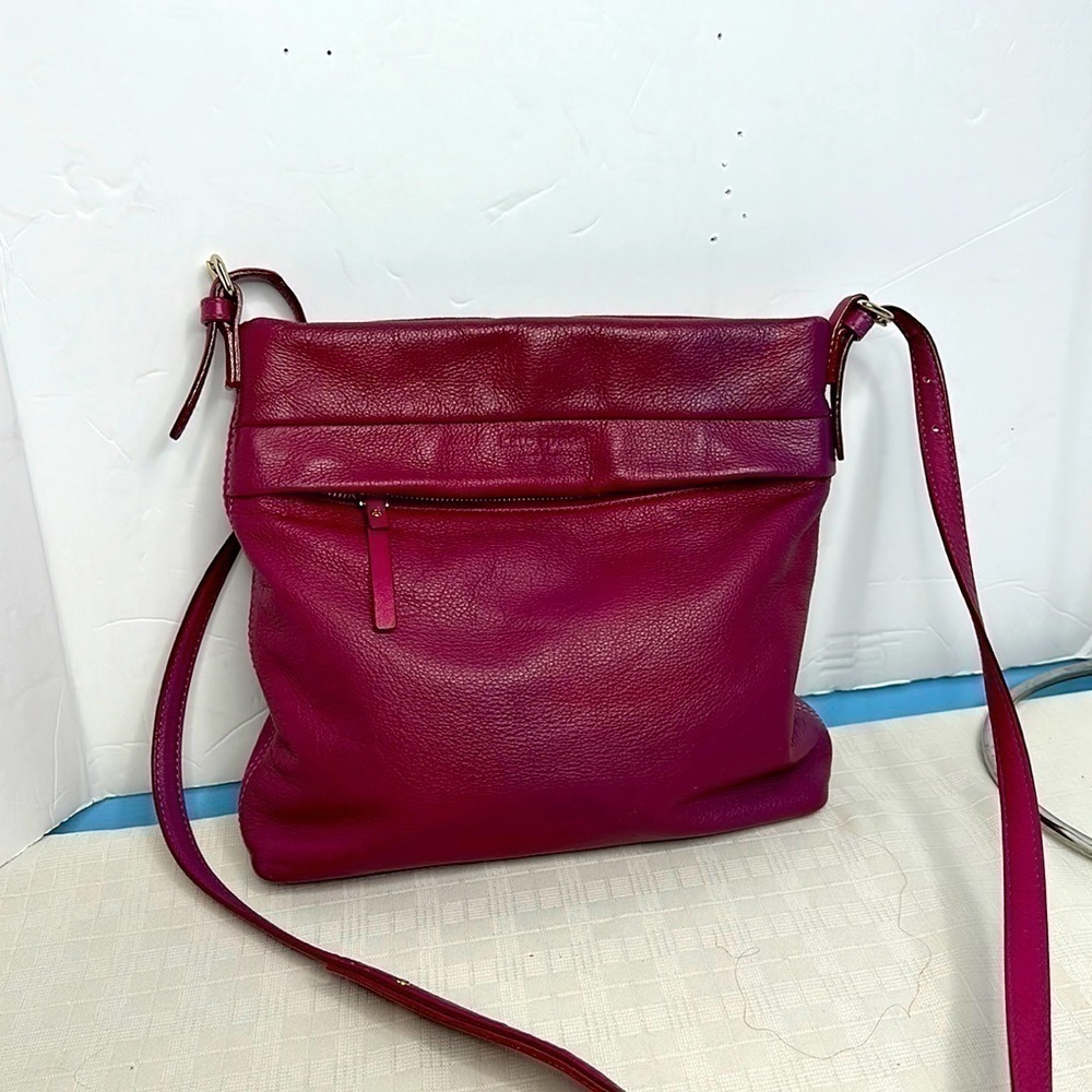 Kate Spade leather crossbody in fuchsia pink